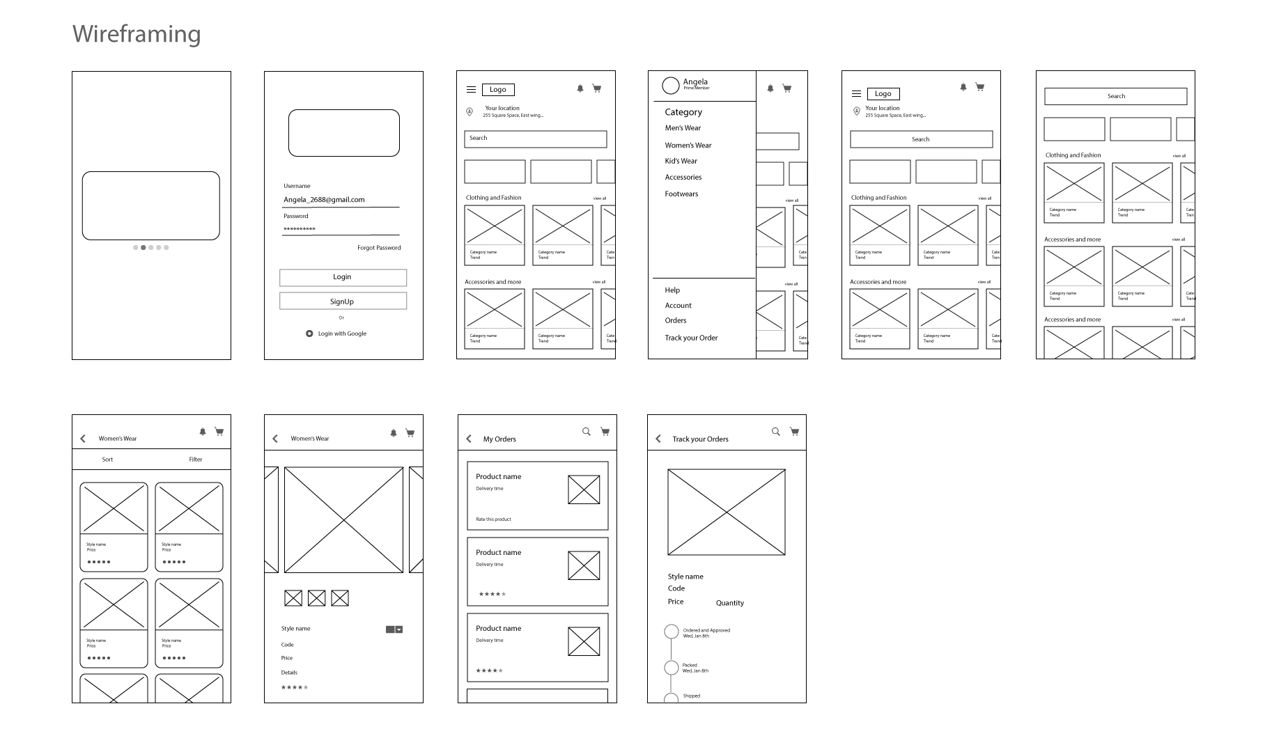 UX/UI Wireframing by Anuj Singh on Dribbble
