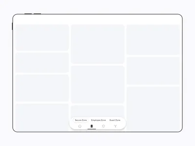 WorkPass dock for tablet animation bounce design dock interaction interactive ipad nav bar navigation plume protopie prototype sticky tab bar tablet tabs ui user interface ux workpass