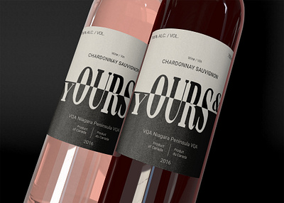 Wine design for OURS & YOURS brand. design graphic design label labeldesign package packagedesign packaging typography vector wine