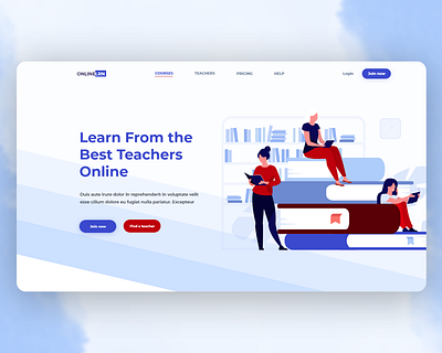 Online Learning Platform Landing Page Design design landing landing page online learning online platform page ui ui design ux web design