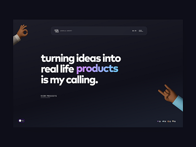 Adeola Adeoti - Personal Website design landing page personal portfolio shot ui ux website