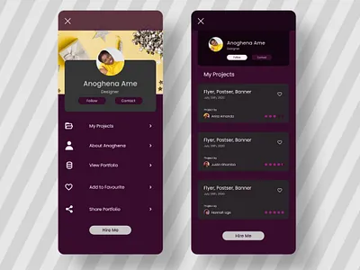 Profile Page design graphic design icon typography ui ux vector