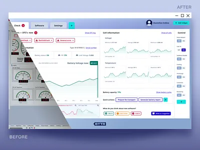 Better UI for batteries — enterprise grade software redesign battery branding customization dashboard factory tool realui ui ux