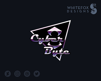 Cyber Byte 80s branding design fangs graphic design logo vector