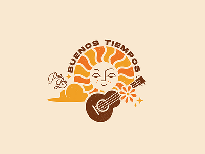 Good times design illustration sun typography