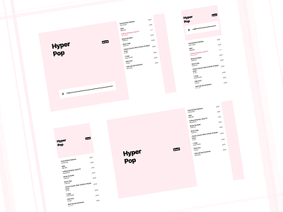Hyper Pop - audio player app audio audio player design hyperpop logo mobile mobile first music pink player pwa ui ux web