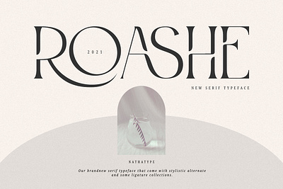 ROASHE - A New Serf Typeface brand font branding design font fonts logo logo type modern font new font serif serif font