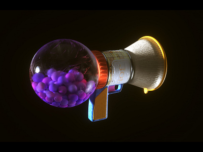 Bubble Gum Gun 3d 3d art 3d modeling asset bubblegum c4d cinema cinema 4d cinema4d design gun illustration motion motion graphics octane octane render prop