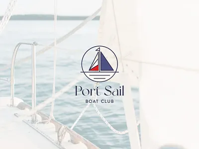 Port Sail Boat Club Logo Design boat brand design branding classy logo logo logo design modern logo