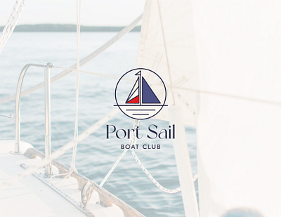 Port Sail Boat Club Logo Design boat brand design branding classy logo logo logo design modern logo