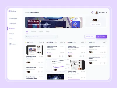 Ontime dashboard product magement project management users webapp