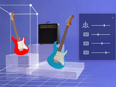 Adobe Substance Stager thumbnails for HelpX and Discovery 3d design adobe substance graphic design guitar interface mockups scenes