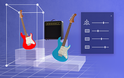 Adobe Substance Stager thumbnails for HelpX and Discovery 3d design adobe substance graphic design guitar interface mockups scenes