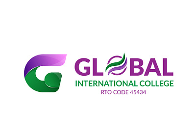 Global International College Logo college logo design illustration logo