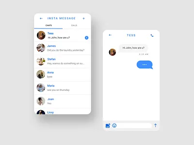 Direct messaging app design design figma ui design ux design visual design