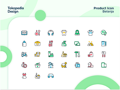 Tokopedia Product Icons - Belanja branding design icon illustration logo ui vector