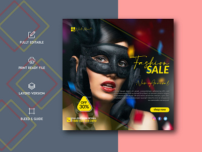 Creative Modern Social Media Post Template geometric
