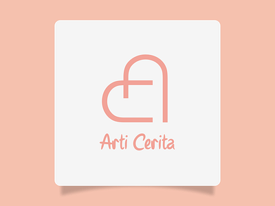 Logo Design : Arti Cerita beauty brand branding company company logo cream design dress fashion girl graphic design logo make up memoriable minimalist pastel shop simple logo text logo woman