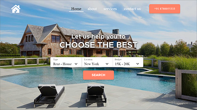 Real Estate Web Landing screen Shot