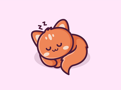 Kitty Nap adorable bed branding cartoon cat character comfertable comfy cozy cute happy identiti jaysx1 kitten logo mascot nap relax sleep sleeping