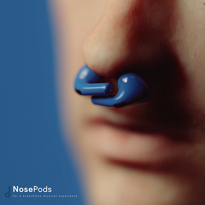 NosePods 3d 3d design 3d illustration 3d render airpods apple b3d blender blender 3d design earphones headohones illustration music nosepods product product render