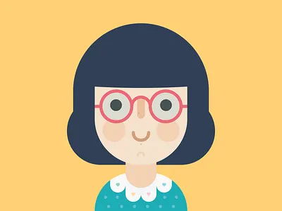 Avatar Update (Maybe) avatar cute emoji emote female flat girl glasses illustration kawaii prompt vector weekly warmup