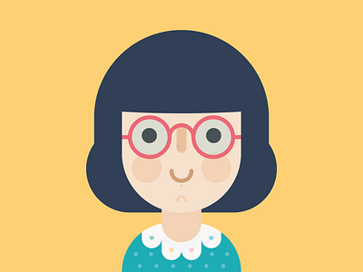 Avatar Update (Maybe) avatar cute emoji emote female flat girl glasses illustration kawaii prompt vector weekly warmup