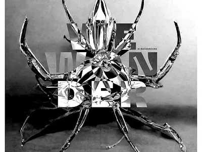 AI Generated Background image abcdinamo ai artwork chrome design midjourney spider typography