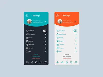 DailyUI 007 Setting Pages app dailyui design setting settingpage ui