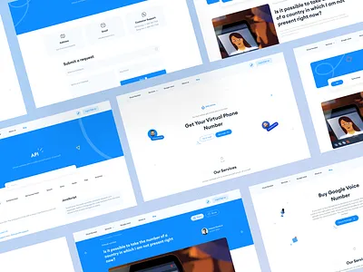 Minimal Landing Page 🚀 clean design in flat design home page interface landing page light product product design project real sass service ui ux virtual experience virtual machine virtual number webdesign website design