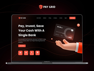 PayGrid - Banking Website APP UI UX amount android app bank card credit debit financial investment mobile money payment save send social transaction transfer ui ux web