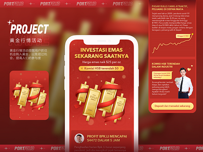 Gold market activity design typography 插图