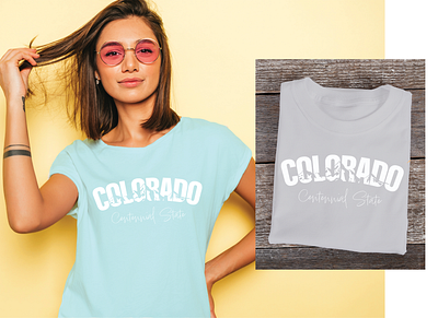 Colorado State Tee for Sale! branding design graphic design typography vector