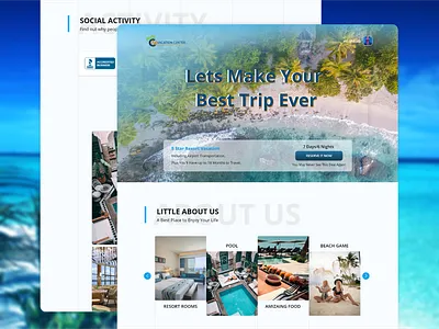Web Design | Travel Website | Landing Page Design branding design illustration travellife ui ux vector