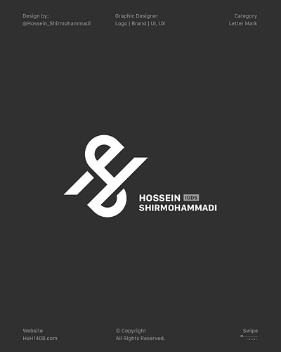 H + S + H Self Logo Hossein Shirmohammadi logoconcepts