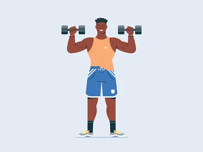 SnapScan Character Pack character design exercise fitness gym illustration line payment spot illustration vector