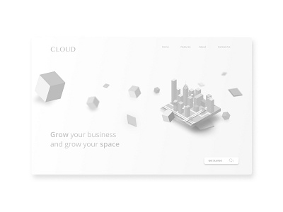 Cloud Landing Page cloud storage figma landing page