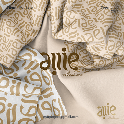 allie ambrigram logo branding design designer graphic designer illustration logo mockup