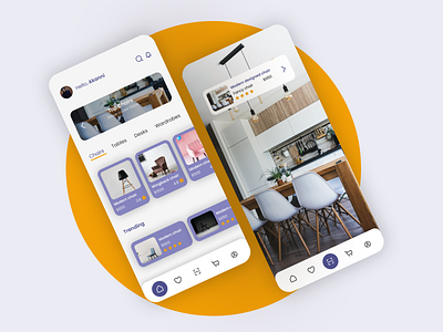 furniture store app design bedroom branding graphic design ui