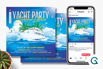 Yacht Party Flyer Template cruise ship square flyer yacht yacht flyer