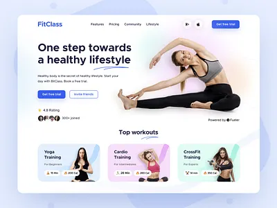 FitClass UI Design app design app ui behance clean ui design fitness app fitness class gym app illustration minimalism online ui ui design uiux ux ux design uxui web app web design website design