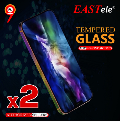 eBay Product Image Design for iPhone for Tempered Glass. 3d ebay produc image design ebay product design ebay product image graphic design illustration image design typography vector