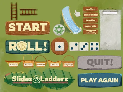 Slide & Ladders Game for RECOFTC asia board boardgame draw forest game illustration ladder nature paint people photoshop recoftc slide slide ladders snake ui ux