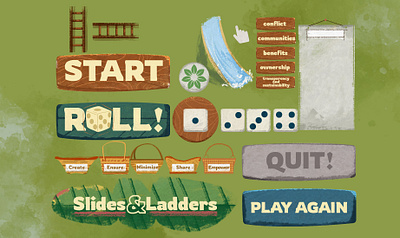 Slide & Ladders Game for RECOFTC asia board boardgame draw forest game illustration ladder nature paint people photoshop recoftc slide slide ladders snake ui ux