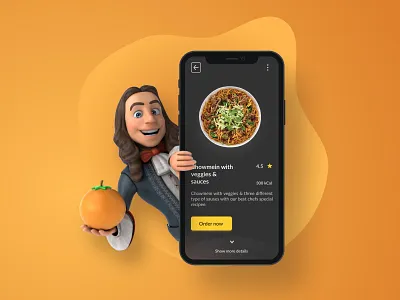 Mobile application 3d branding dark mode graphic design illustration ui ux