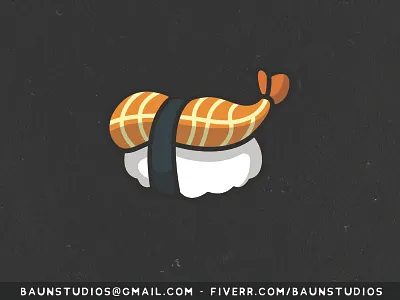 Ebi Nigiri Cartoon adobe illustrator cartoon design ebi food illustration japanese logo nigiri sushi vector