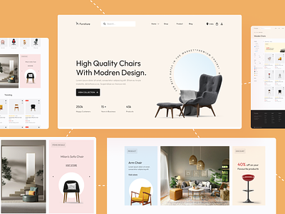 E-commerce Website buy online case study chair buy chairly design design inspiration e commerce e commerce web header e commerce website landing page madbrains online shop uiux ux web website design