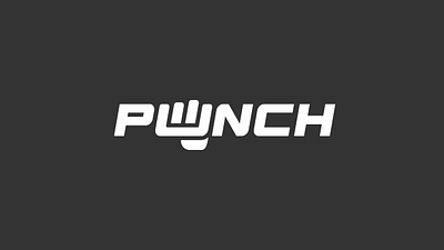 ' PUNCH ' logo branding design font logo graphic design illustration lettermark logo modern vector