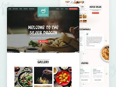Chinese Ordering Template chinese restaurant chinese website food food inspiration gatsby landing page online ordering restaurant landing page ux web template webdesign website