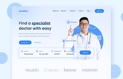 Medical Landing Page clinic consultation doctor doctors health health care healthcare homepage hospital inspiration landing page medic medical medical landing medicine populer ui ux web design website